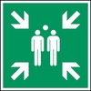 ISO Safety Sign - “Evacuation assembly point” 400x400mm Polypropylene